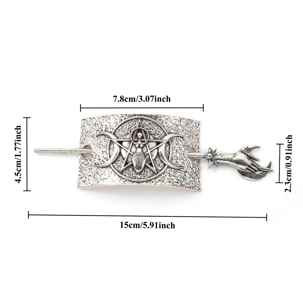 Retro Dreifache Mondgöttin Haarnadel - Halbmond Wikingerstil Party-Accessoire