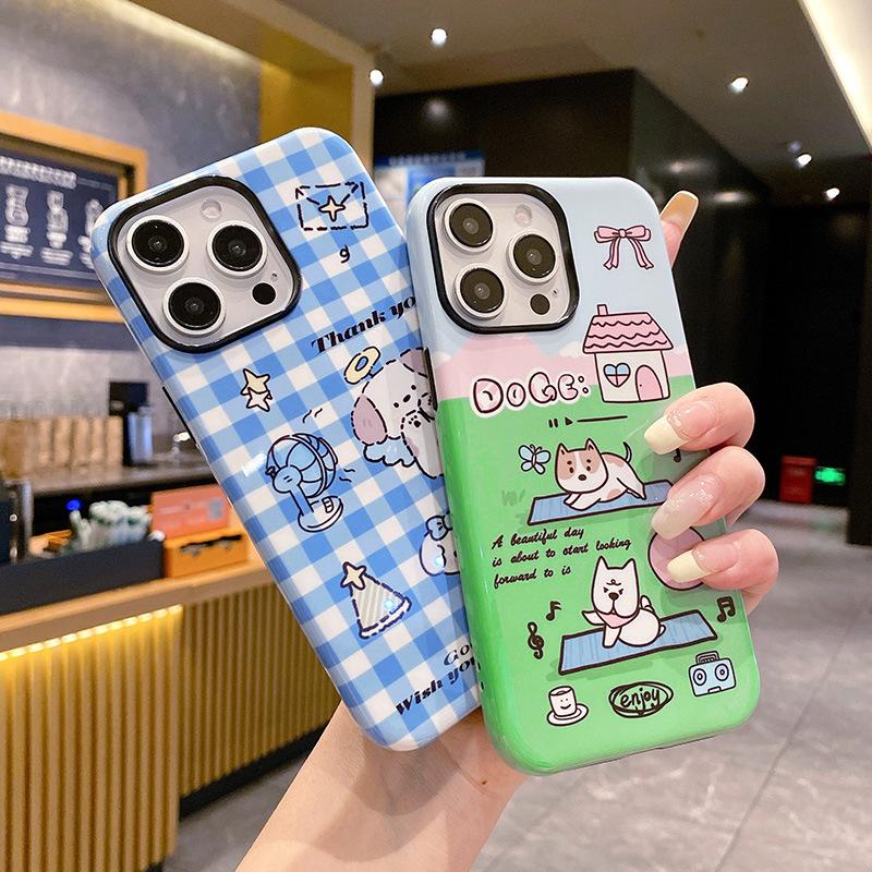 Hairstyle Puppy for Apple 17promax Cartoon Cute for IPhone16pro Lens All-Inclusive 15 New Style 14