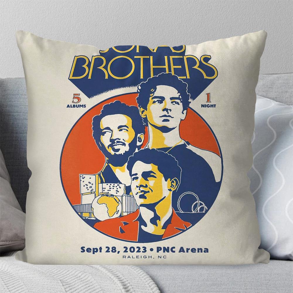 Band J-JONAS B-BROTHERS Kuddfodral Fyrkantig Kudde Sovrum Soffa Fritidskomfort Kuddar Bil Vardagsrum Heminredning 40X40