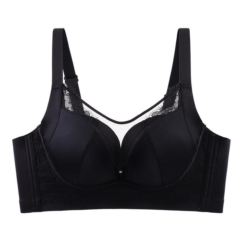 

Guangdong Shantou underwear women s mulberry silk adjustment type small chest gathering non-empty cup anti-sagging bra light luxury style 40/90AB