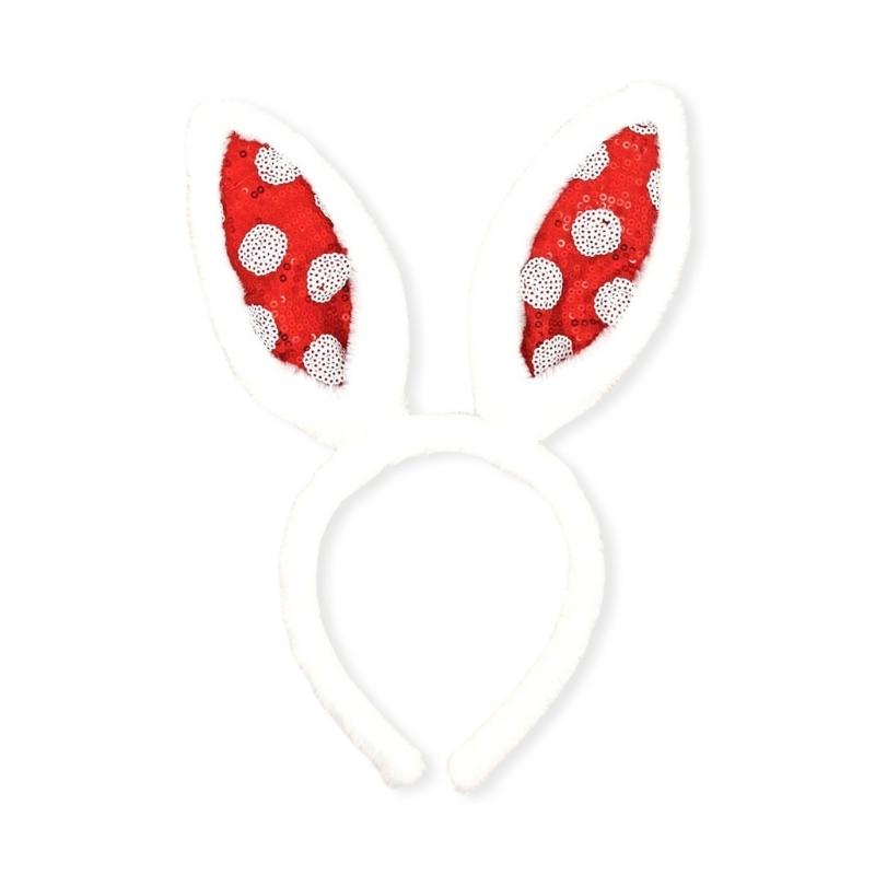 Plush Rabbit Ears Headbands For Costume Halloween Festivals Elastic Rabbits Ears Hairband Costume Party Accessories