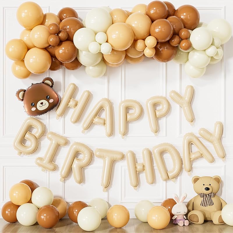 Pastel Birthday Decorations, Pastel Balloons with Happy Birthday Balloon Banner, Macaron Balloons,Cloud Latex Balloon for Women Girls Boys Party