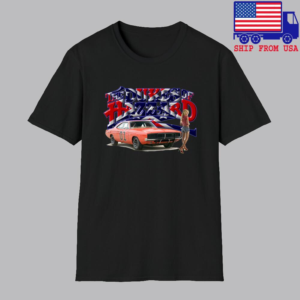 

The Dukes Of Hazzard Genereal Lee Car TV Show Men#039;s Black Size S5XL Unisex T-Shirt L