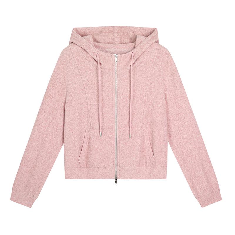 Women's Plus Size Slimming Long Sleeve Sporty Jacket - Autumn Fat MM Belly Covering Sweatshirt