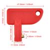 2X Battery Disconnect Switch Key Spare Mini Key Battery Disconnect Isolator Power Kill Switch Compatible with Marine Boat RV Car ATV Auto Truck Red