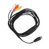 Flexible DIN 8 Pin Male To 3RCA Male Cable 9.8ft DIN 8 Pin To 3RCA  Musical Instrument