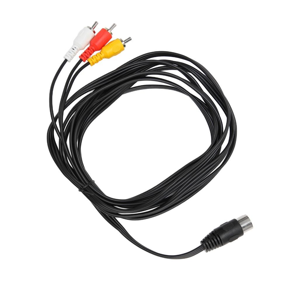 Flexible DIN 8 Pin Male To 3RCA Male Cable 9.8ft DIN 8 Pin To 3RCA  Musical Instrument