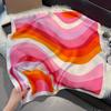 Wind Scarf Square Scarf Simulation Silk 70Cm Retro Cashew Print Literary Headband Suit With Decorative Scarf