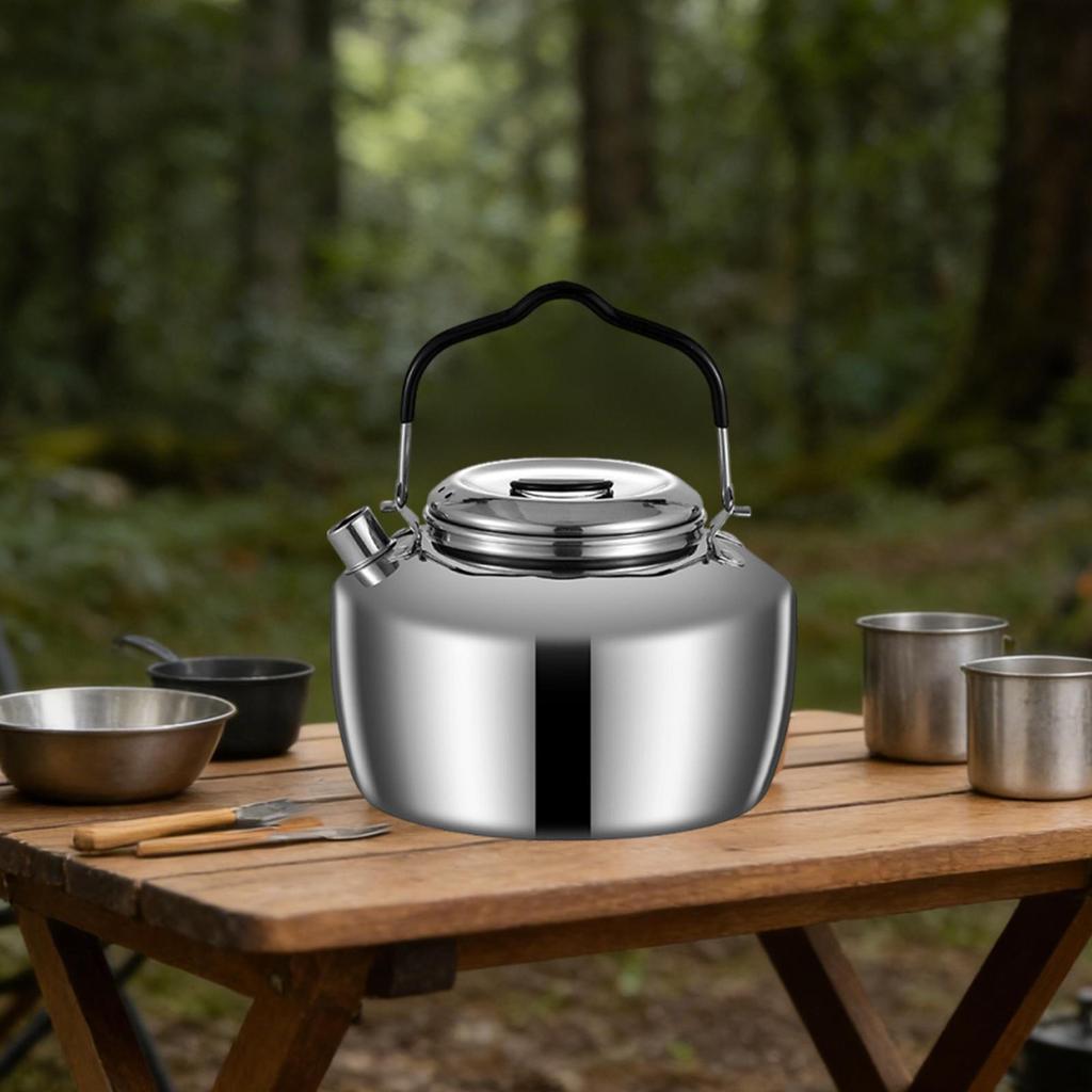 Camping Kettle Tea Coffee Pot Quick Heat Lightweight Teapot Water for Road Trip Picnic
