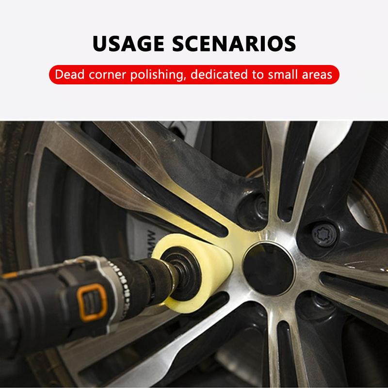 SEAMETAL 3PCS Car Tyres Foam Polishing Sponge Buffing Pad Car Polisher Tires Wheel Hub Polishing Tool