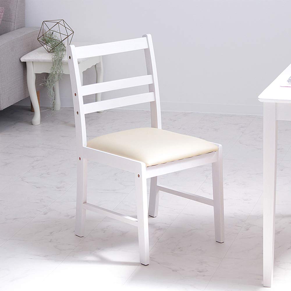 Iwatsuki Desk Natural Simple Dining Chair, Chair, Wooden, Wood, Chair, Chair, White, Whitewash, IW-1270