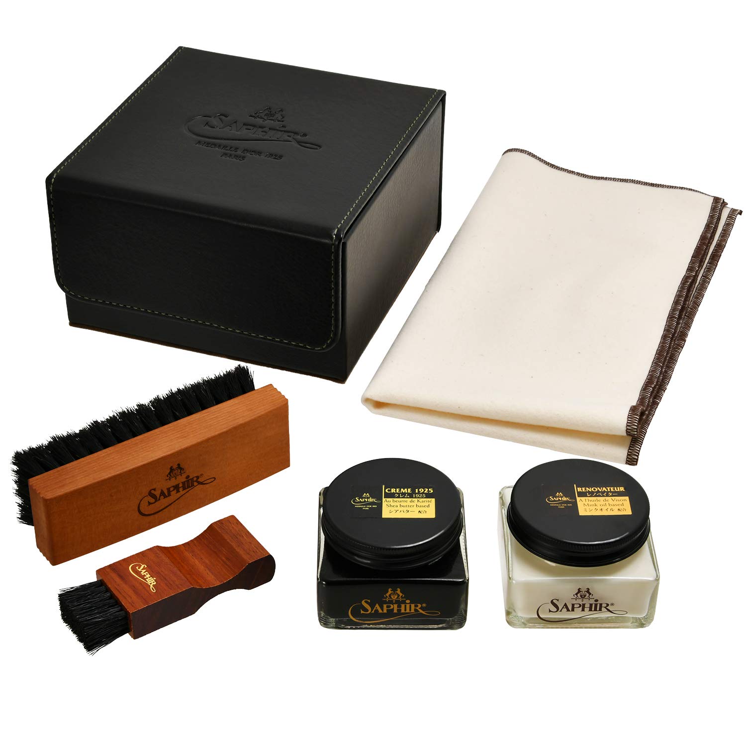

Чистка обуви Deluxe Shoe Care Shoe Employment Joining Black Neutral 75 мл [Saphir] Набор, Набор, Блеск, День отца, День святого Валентина, Праздник,