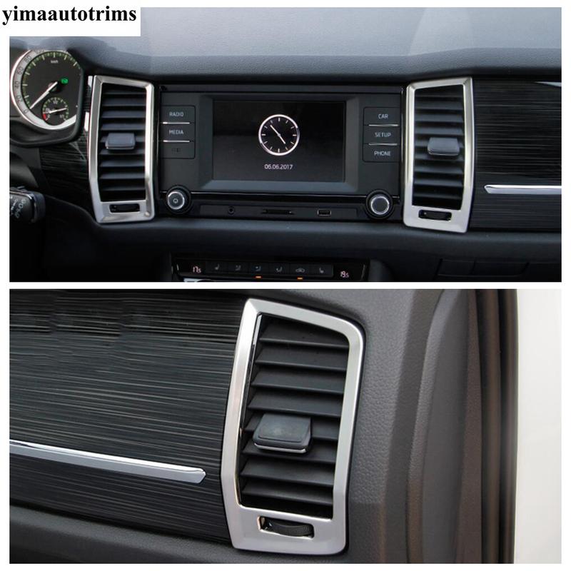 Stainless Steel Accessories For Skoda Kodiaq 2017 -  Door Speaker Dashboard AC Air Window Lift Button Decor Panel Cover Trim