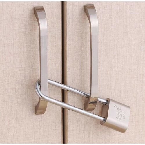 Tumecos U-Lock, Padlock, Bicycle Lock, Alloy Steel, with 4 Keys, Cut-Resistant, Waterproof, Rust-Resistant, Anti-Theft, Suitable for Home, School, Off