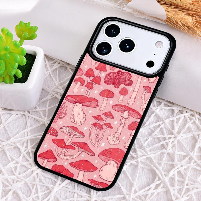 Mushroom Shockproof Phone Case for iPhone 17 Air 16e 15 11 12 14 13 Pro Max Cover Coque