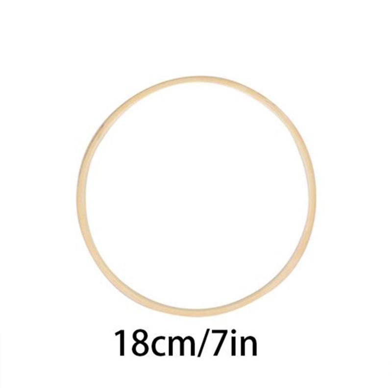 10pcs Dreamcatcher Ring Round bamboo Circle Embroidery Hoop Wind Chime Hanging DIY Fan Frame Rings Craft Accessories