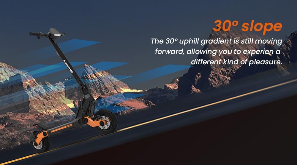 KuKirin G3 Electric Scooter 1200W Rear Motor 52V 18Ah 50KM/H Max Speed 70KM Range Touchable Display Control Panel TPU Suspension