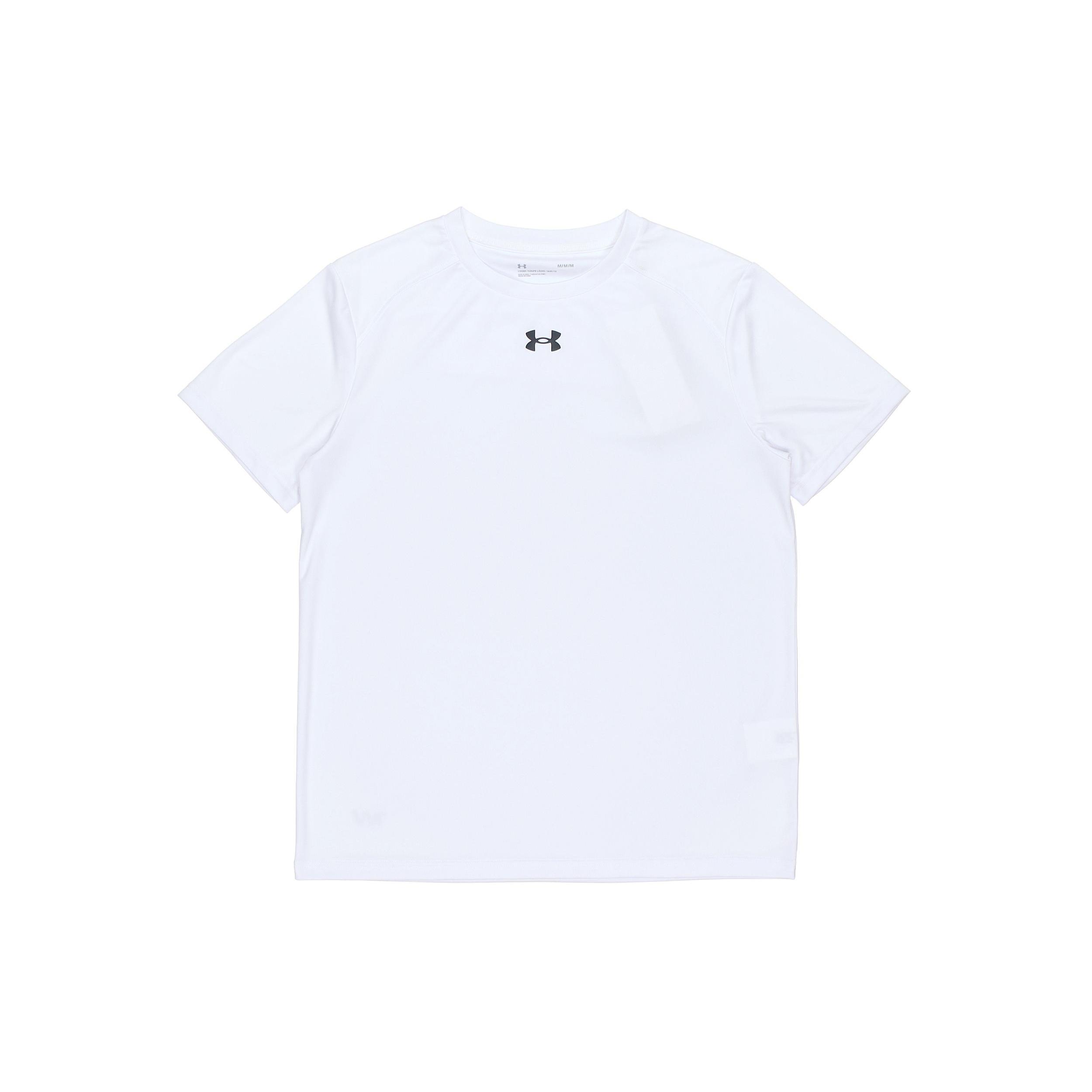 Men s Under Armour Casual Sports Round Neck Training Short Sleeve White 21500513-100 L