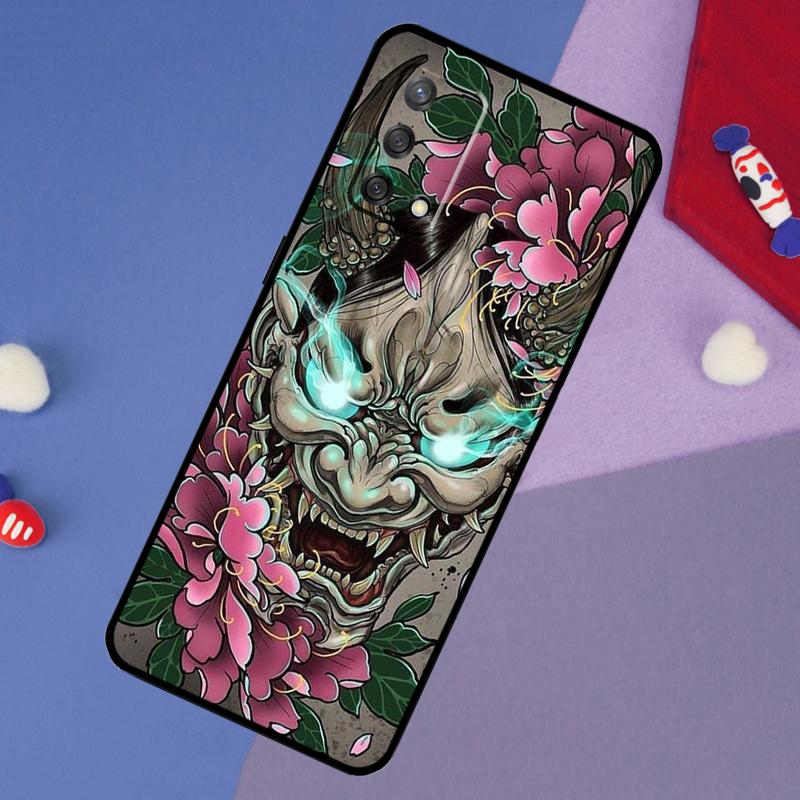 Japanese Oni Hannya Demon Mask Case For Oppo A5 Pro A6 A57 A17 A78 A54 A74 A94 A76 A16 A96 A18 A40 A60 A80 A38 A58 A98 A15