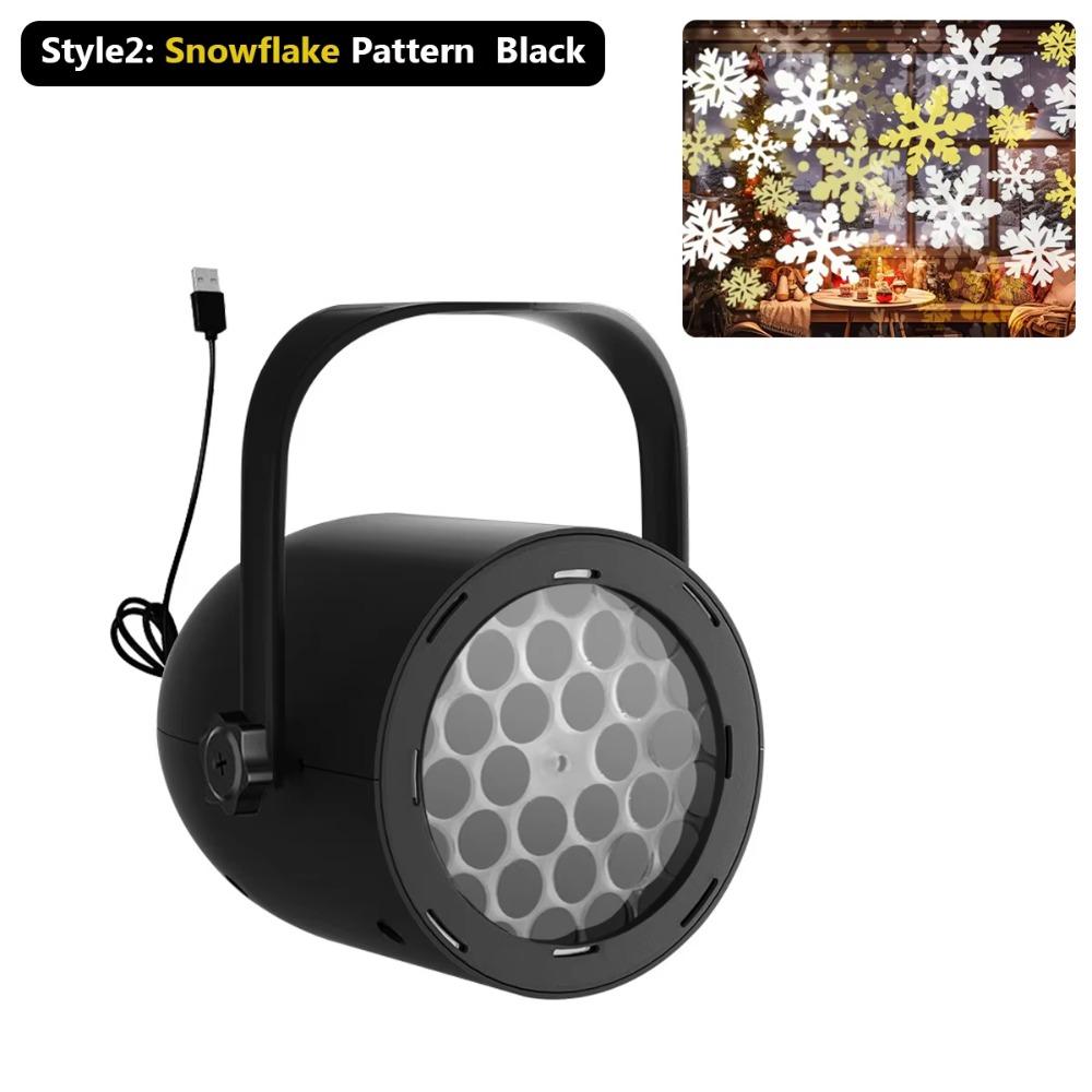 USB Christmas Snowflake Projector Clear Patterns Christmas LED Lights  For Christmas Decorations
