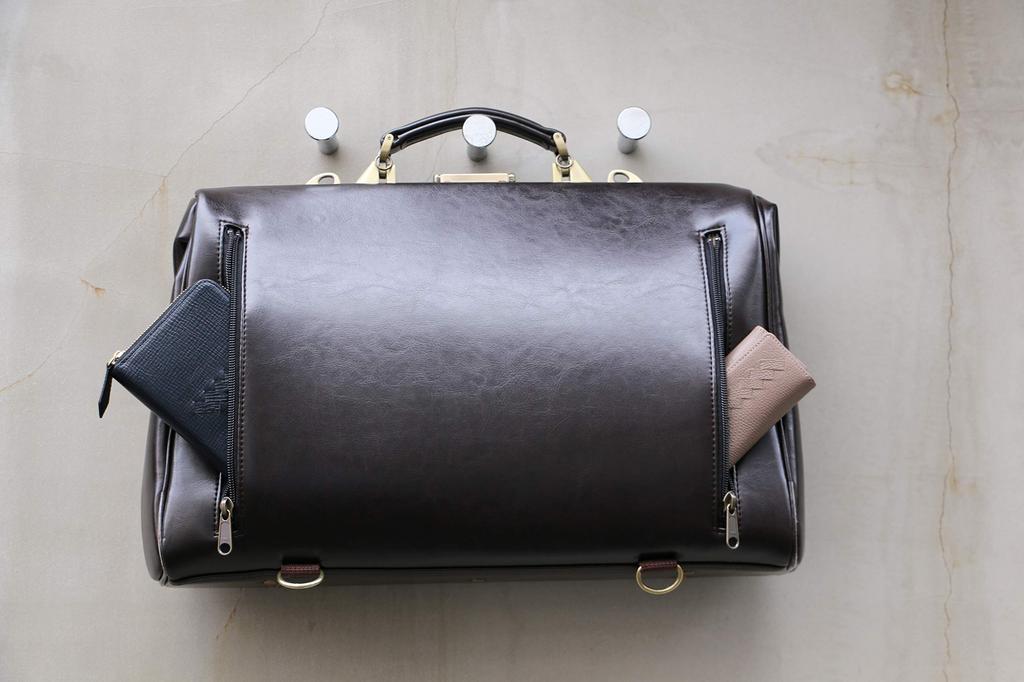 Dulles Horizontal L Rucksack, passend für [Yota] Tasche aus japanischem Leder, Größe: Y-0002 (Synthetischer Griff, Schokolade)