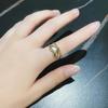 Ins Cold Wind, the Same Open Love Ring, Metal Simple Retro Heart Ring, Joint Ring.