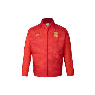 Dri-FIT Anthem China Team All-Over Print Stand Collar Quick-Dry Football Jacket Women Jacket Red DV5615-687