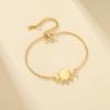 Teamer Philippine Sun Pendant Charms Bead Double Chain Bracelet Stainless Steel For Women Man Amulet Jewelry Birthday Gift New