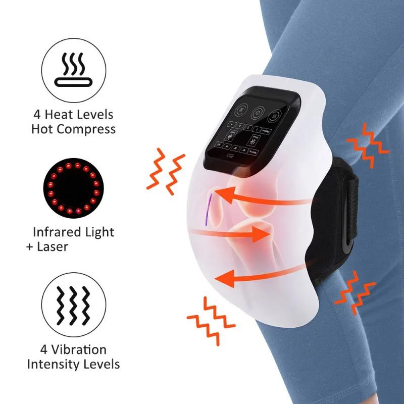 2026 new New Infrared Knee Massager Heating Vibration 4 Thermal Levels Large LED Screen Knee Warmer Massage Device Deep Muscle Relaxation