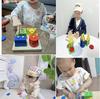Montessori Geometric Stacking Peg Toy Early Learning Educational Shape Sorting Building Blocks for 1-3 Years Old Boys Girls