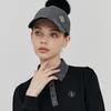LIKK Pom-Pom Check Cap Wool Hat (Grey)_L3D1-Hw01K