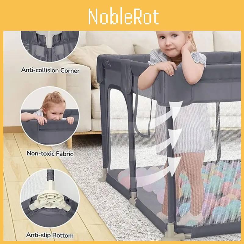 Baby Safety Fencing Playpen Indoor Gate With Ocean Ball And Hand Pull For Crawling And Learning