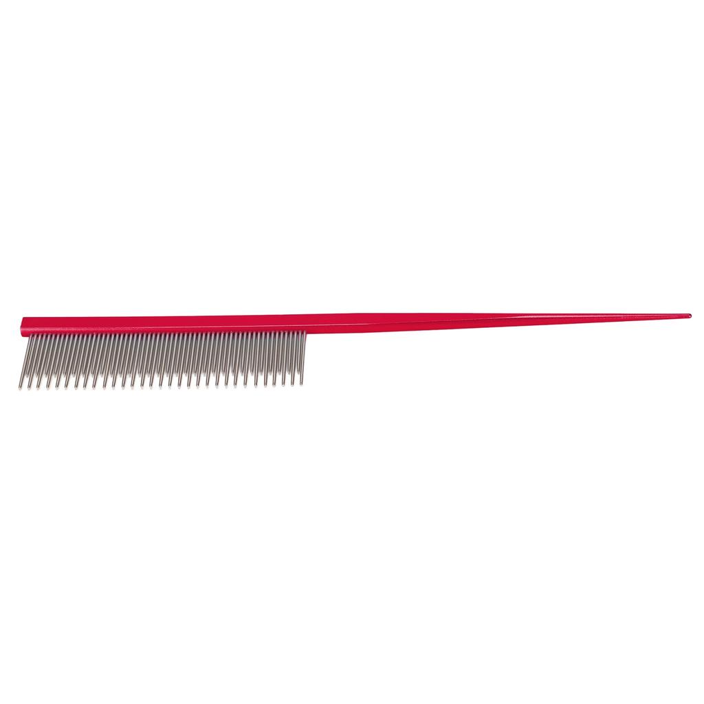 Pet Comb Ergonomic Dog Grooming Comb Removes Tangles and Knots with 2 Different DensitiesRed