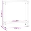 Sonoma-Eichen-Konsolentisch, Flurbeistelltisch Zur Aufbewahrung, 75x22,5x75 Cm