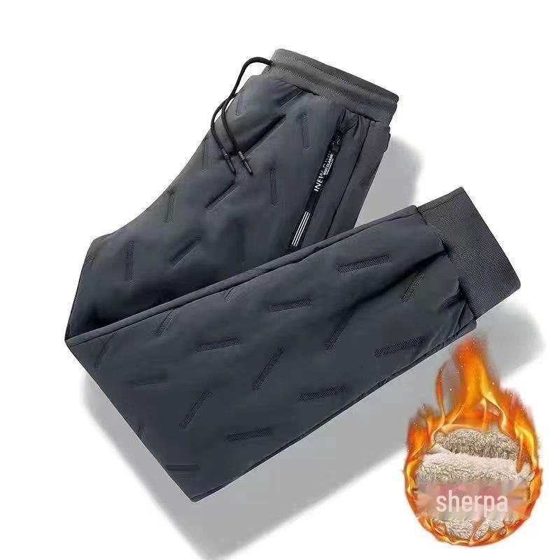 Men’s Windproof Plus Velvet Winter Pants: Thick, Warm, and Trendy.