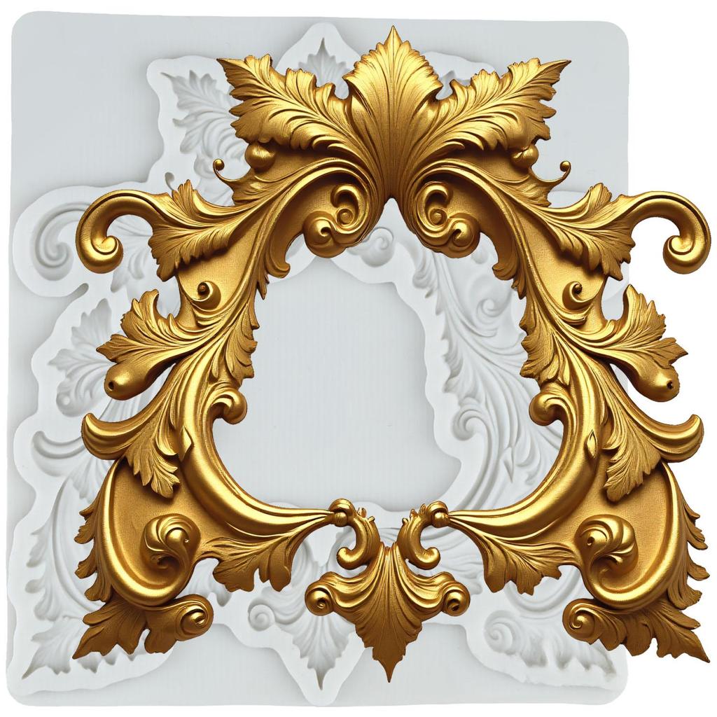Baroque Photo Frame Silicone Molds Picture Frame Fondant Mold Cake Decorating Tools Cupcake Topper Candy Resin Clay Chocolate Gumpaste Mold