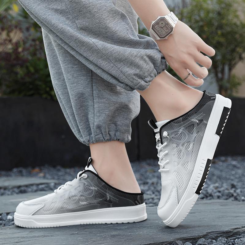 Herren Sportschuhe Sommer Rückenfreie Pantoletten Lässige Sandalen Sneakers Clogs Studenten Hausschuhe Übergröße