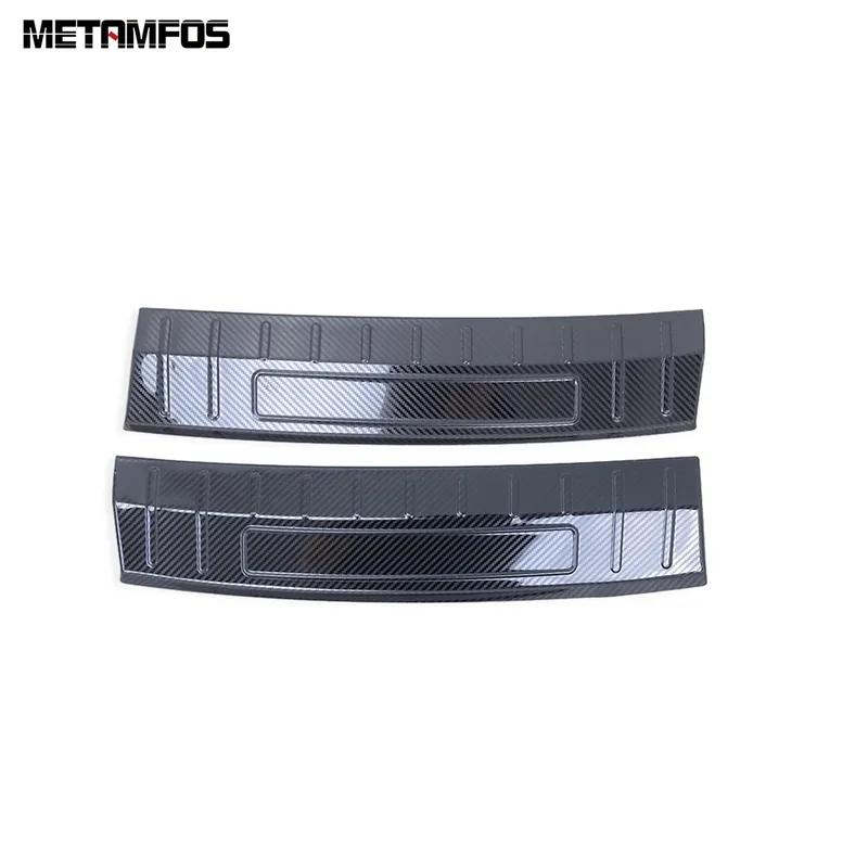 For Volkswagen VW T-ROC TROC 2018- 2024 2025 Interior Rear Trunk Bumper Foot Plate Door Sill Scuff Guard Plate Accessories