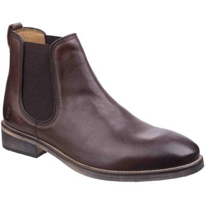 Mens Corsham Town Leather Pull On Casual Chelsea Ankle Boots