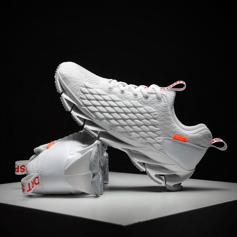 Men Women Fashion Blade Shoes Knitted Mesh Sneakers Light Breathable Casual Sneakers for Running Outdoor Sports Shoes