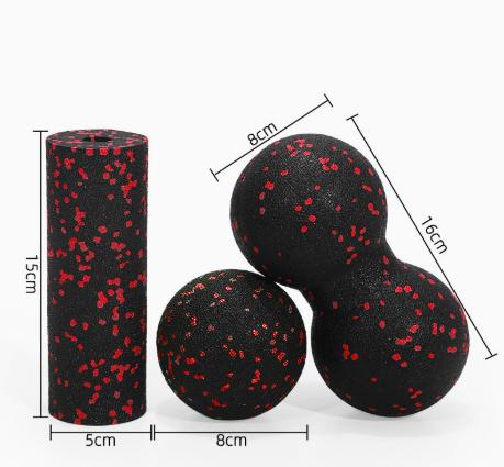 EPP 8cm Peanut Massage Ball High Density Myofascial Release Muscle Relaxation Lacrosse Yoga Fitness Pain Relief Massage Roller