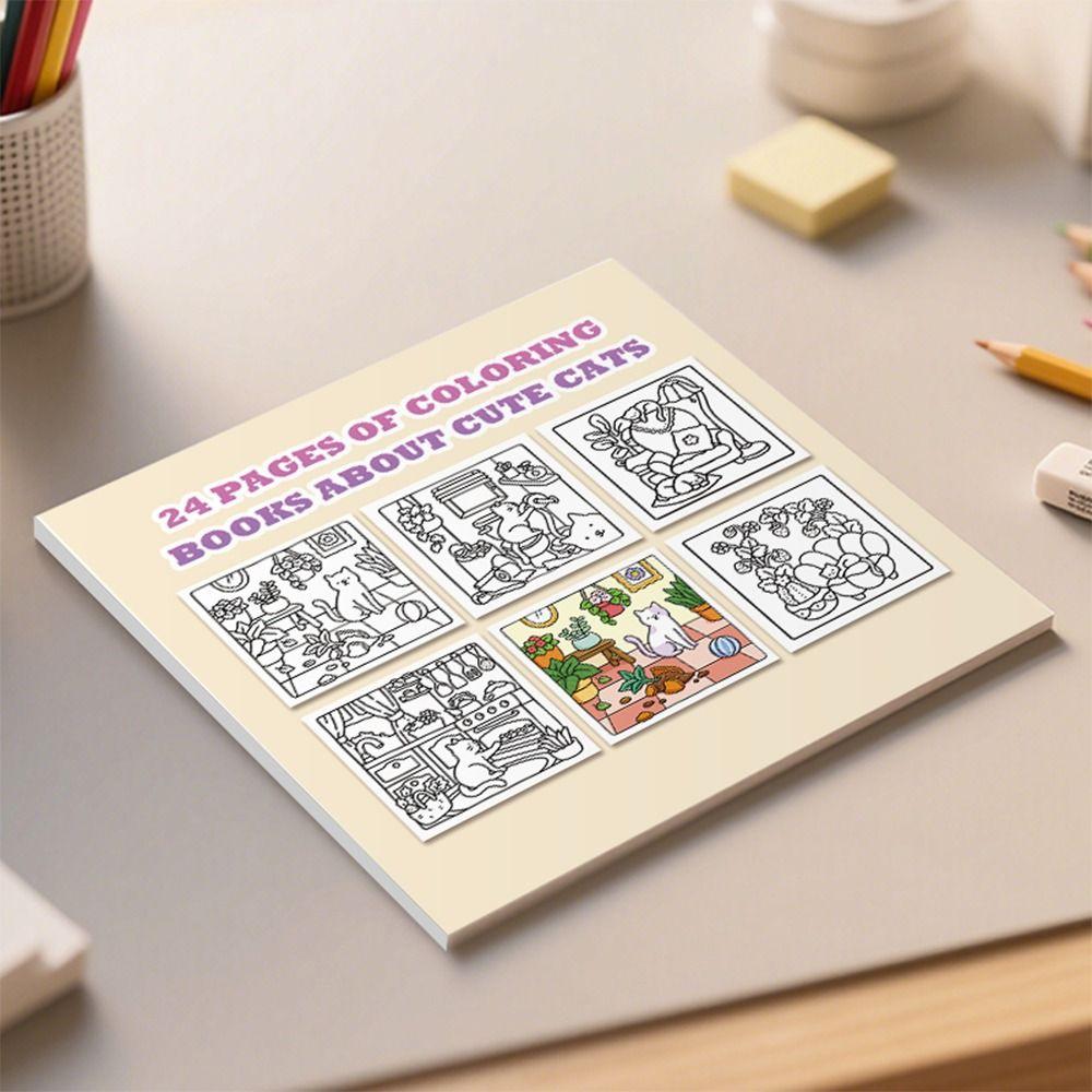 Stress Relief Graffiti Painting Book Cartoon Paperback Montessori Drawing Toy  for Adults And Teens