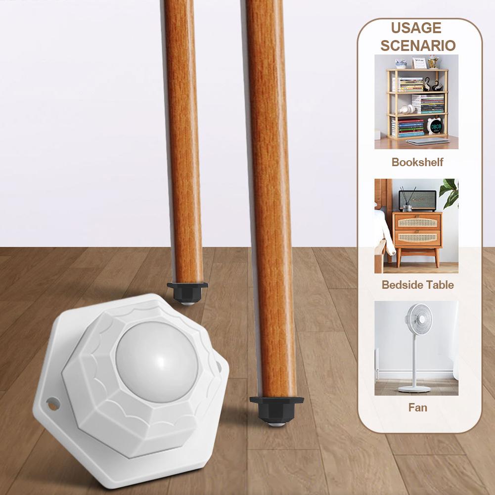 4pcs Caster Wheels Self Adhesive Mini Caster Wheels 360 Degree Rotation Universal for Trash Can Storage Box Small Furniture