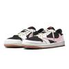 Travis Scott x Jordan Air Jordan 1 Travis Scott X AJ1 Low Colaboração Cano Baixo Tênis de Basquete Vintage Unissex Rosa DZ4137-700(Equipe1677- 8)