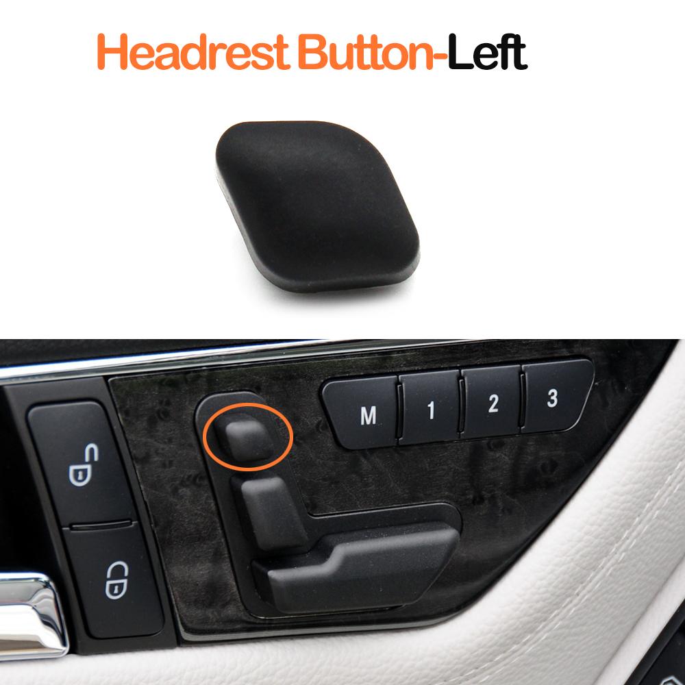 Car Front Seat Headrest Adjustent Switch Button Key For Mercedes Benz C E ML GL GLE GLS GLK Class W204 W212 W207 W166 X204 Black-L 1PC
