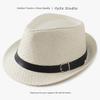 Straw Top Hat Spring Summer Sunscreen Jazz Hat British Versatile Straw Hat Sun Hat Holiday Beach Hat Tide