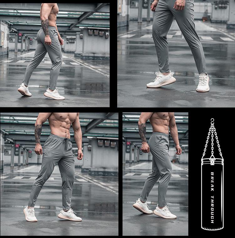 Men's Casual Slim Fit Summer Pants, Solid Color, Drawstring, Cuffed, Fashionable.