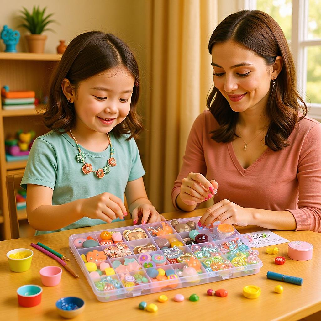 24-Grid Beading Kit: DIY Jewelry & Hair Accessories for Kids