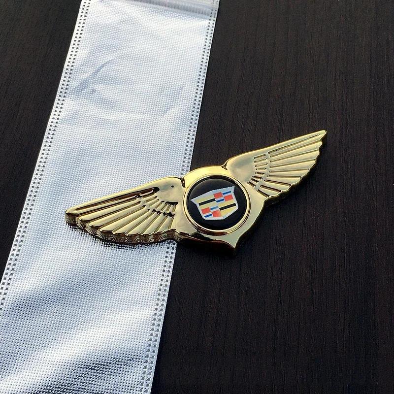 Car Front Grille Wings Emblem Badge for Cadillac Seville XT4 CT4 CT5 ATS STS CTS Escalade Coupe Exterior Accessories