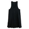 Fashion Solid Color Sleeveless Long Dresses Women Spring Summer New Simple Style Pocket Loose Big Hem Dress